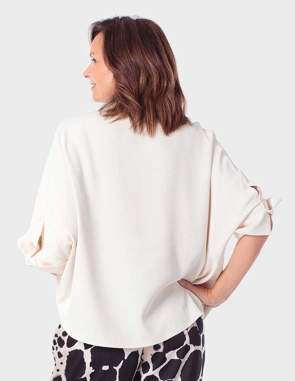 Blusa camisera manga 3/4 para mujer 6