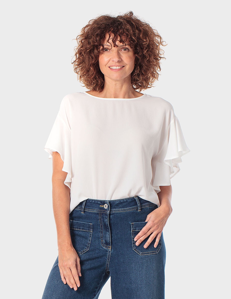 Blusa manga corta para mujer