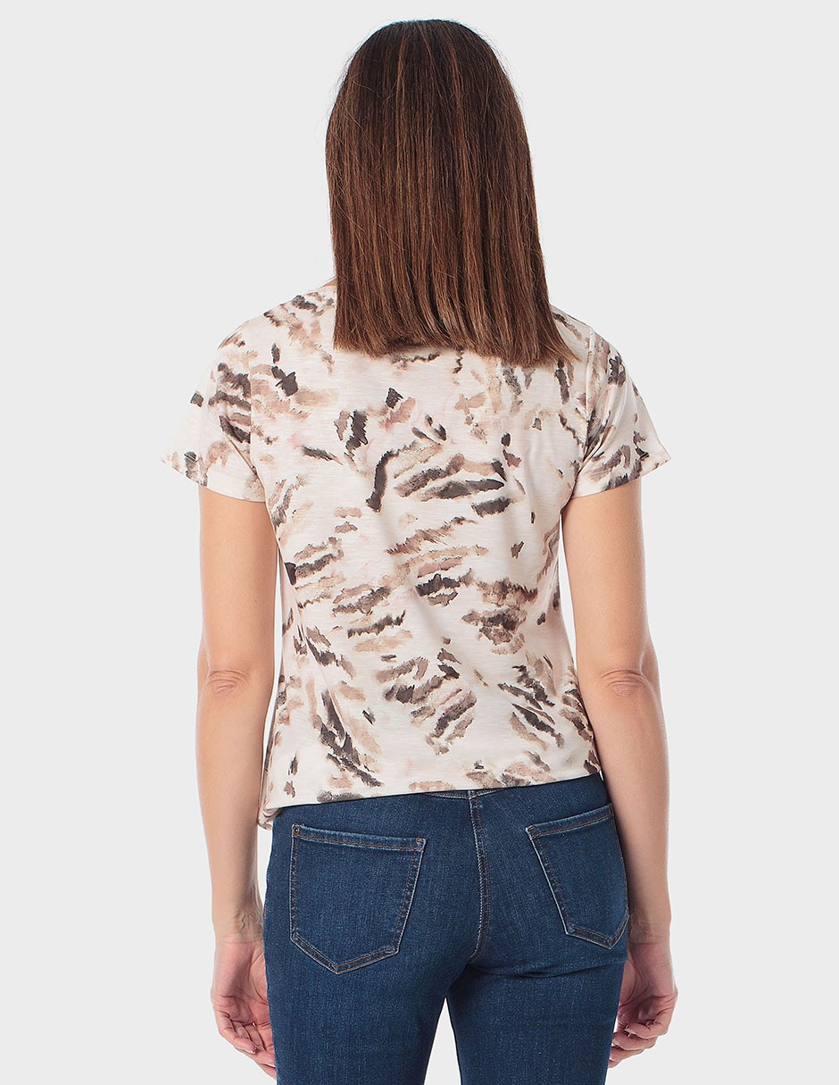 Playera manga corta cuello redondo para mujer 2
