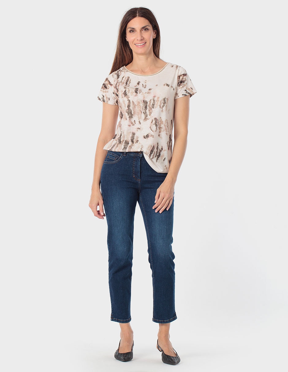 Playera manga corta cuello redondo para mujer 3