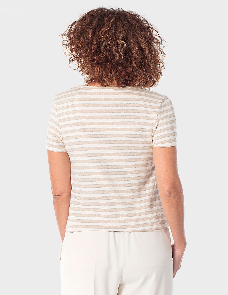 Playera manga corta cuello redondo para mujer 2