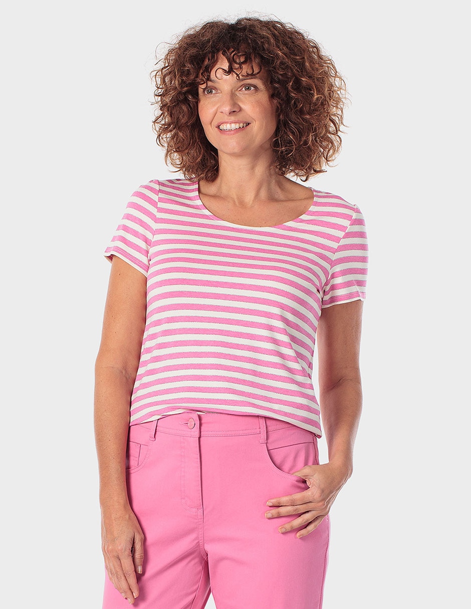 Playera manga corta cuello redondo para mujer Playera manga corta cuello redondo para mujer