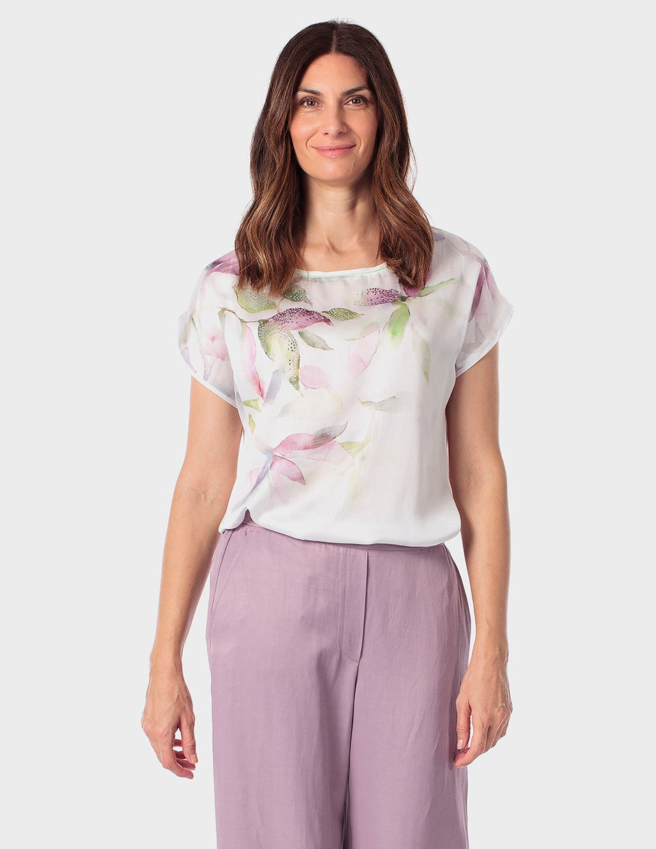 Blusa manga corta para mujer