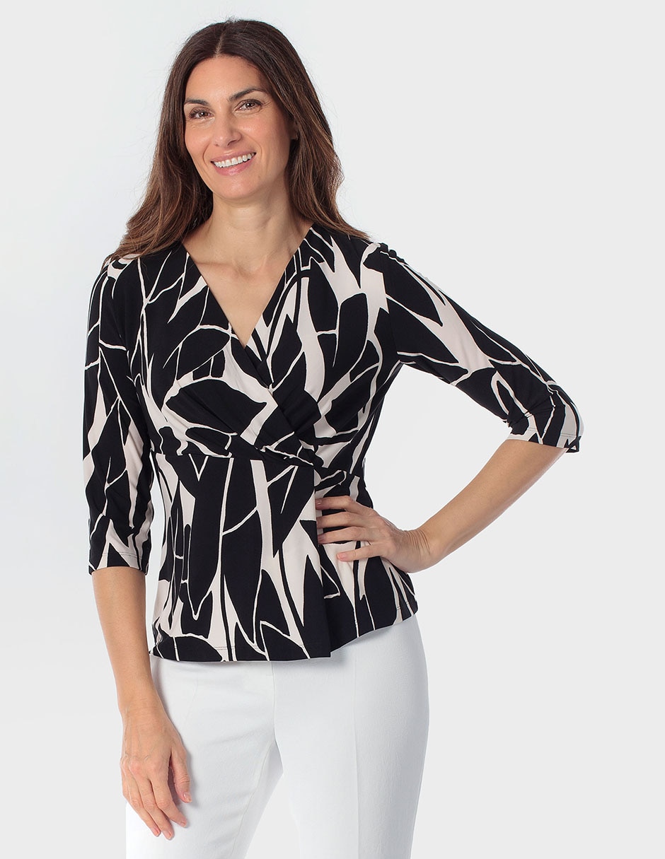 Blusa manga 3/4 para mujer