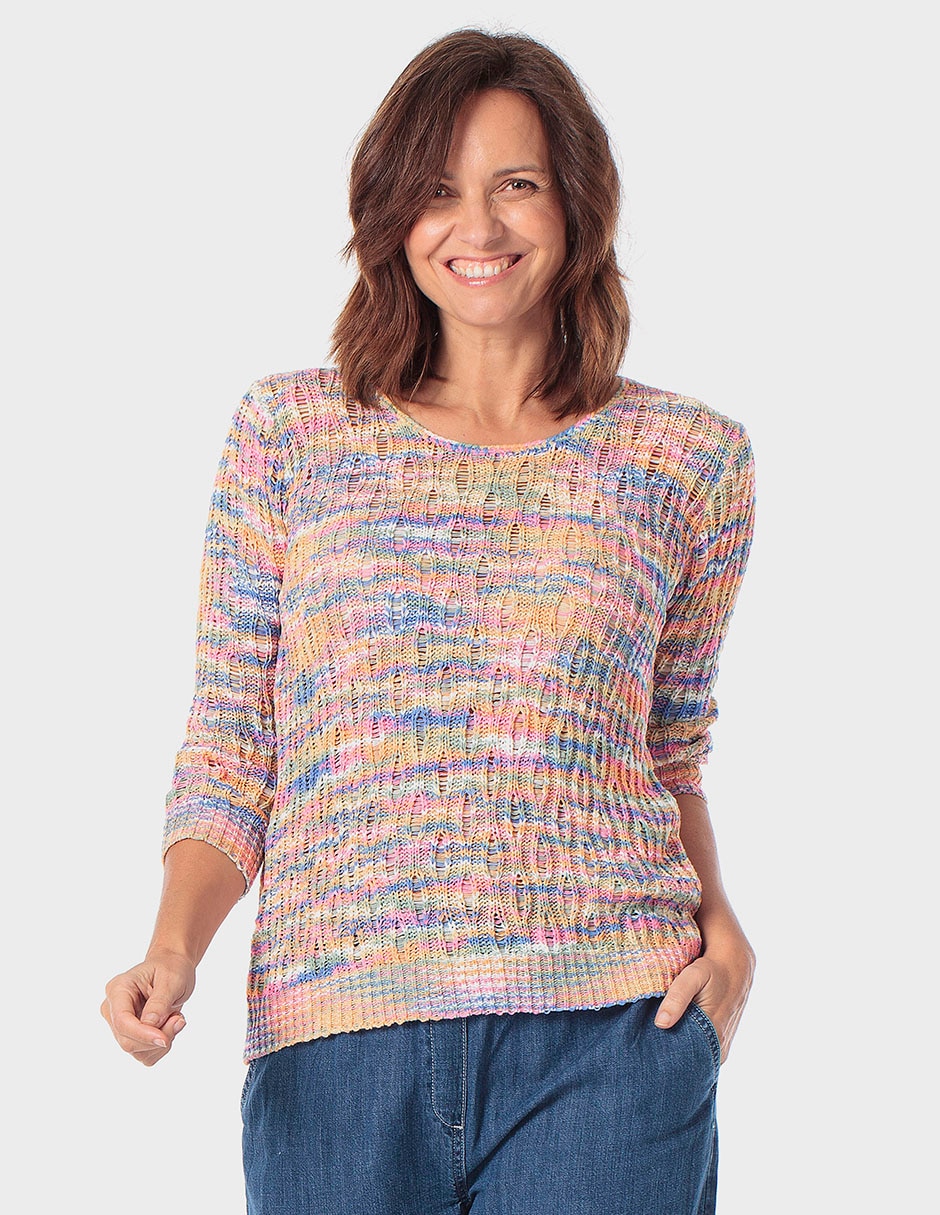 Suéter cuello redondo para mujer