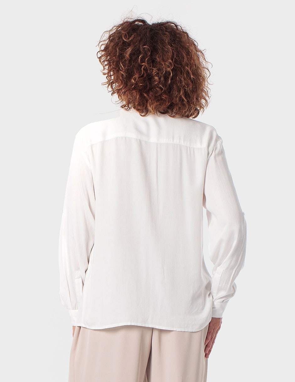 Blusa camisera manga larga para mujer 2