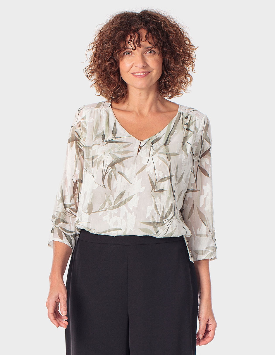 Blusa manga 3/4 para mujer