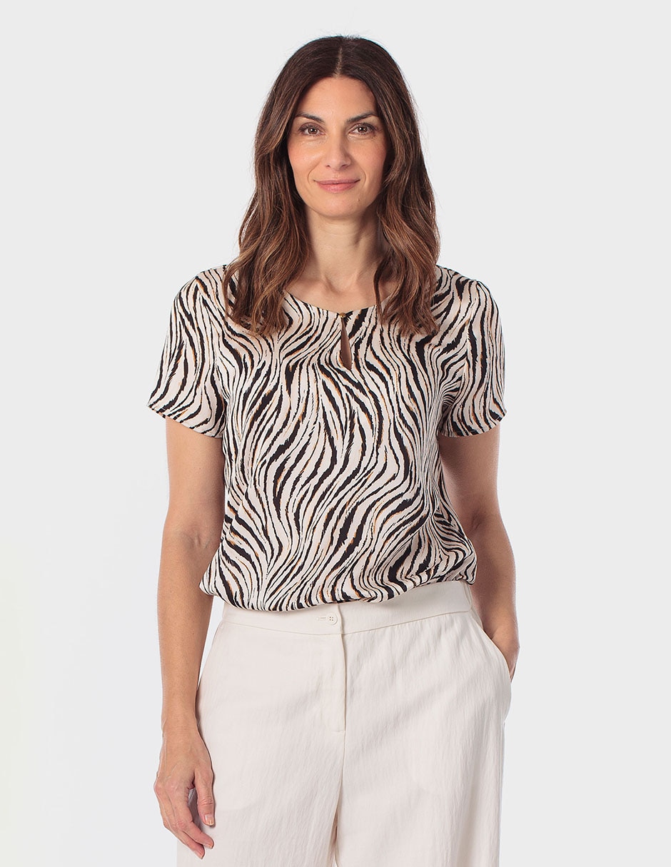 Blusa manga corta para mujer