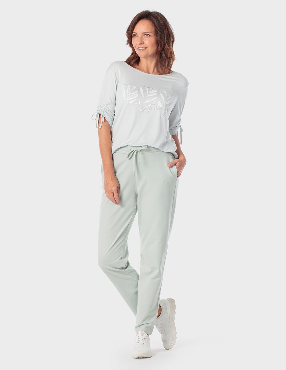Playera manga 3/4 cuello redondo para mujer 3