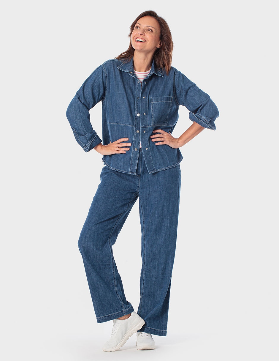 Chamarra denim de mezclilla para mujer 3