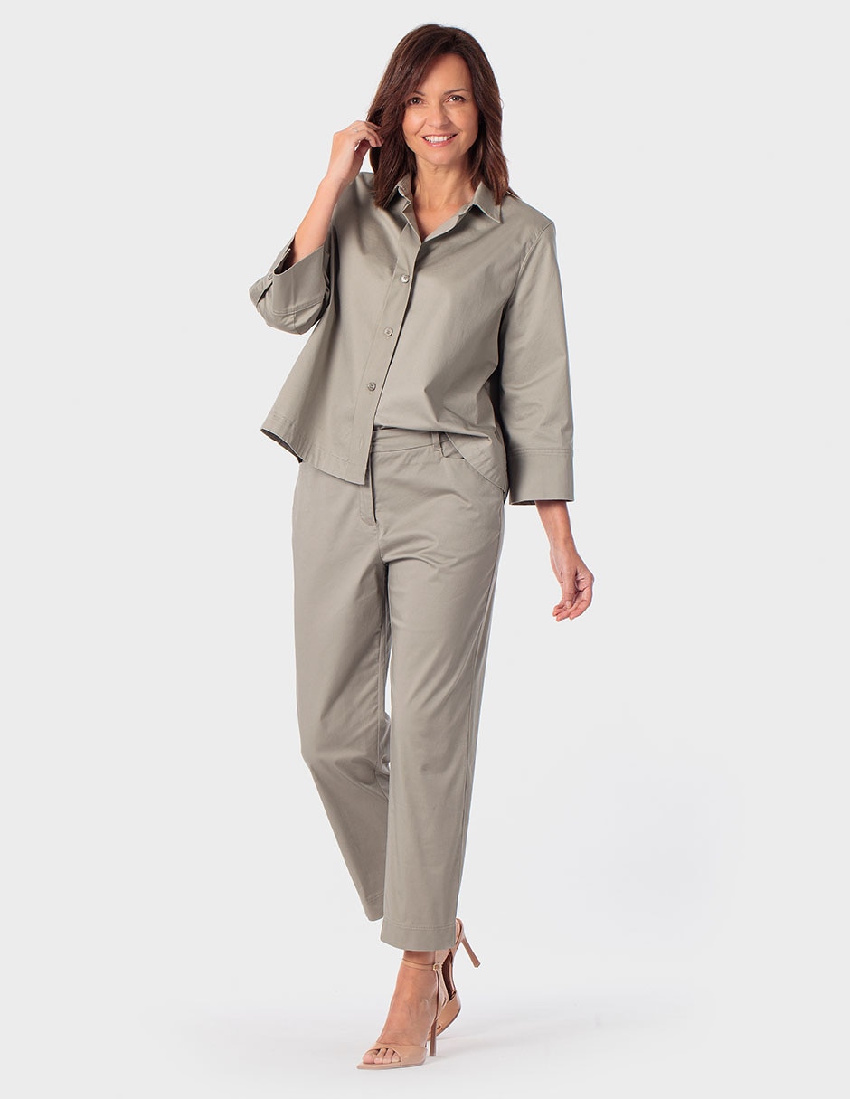 Blusa camisera manga 3/4 para mujer 3