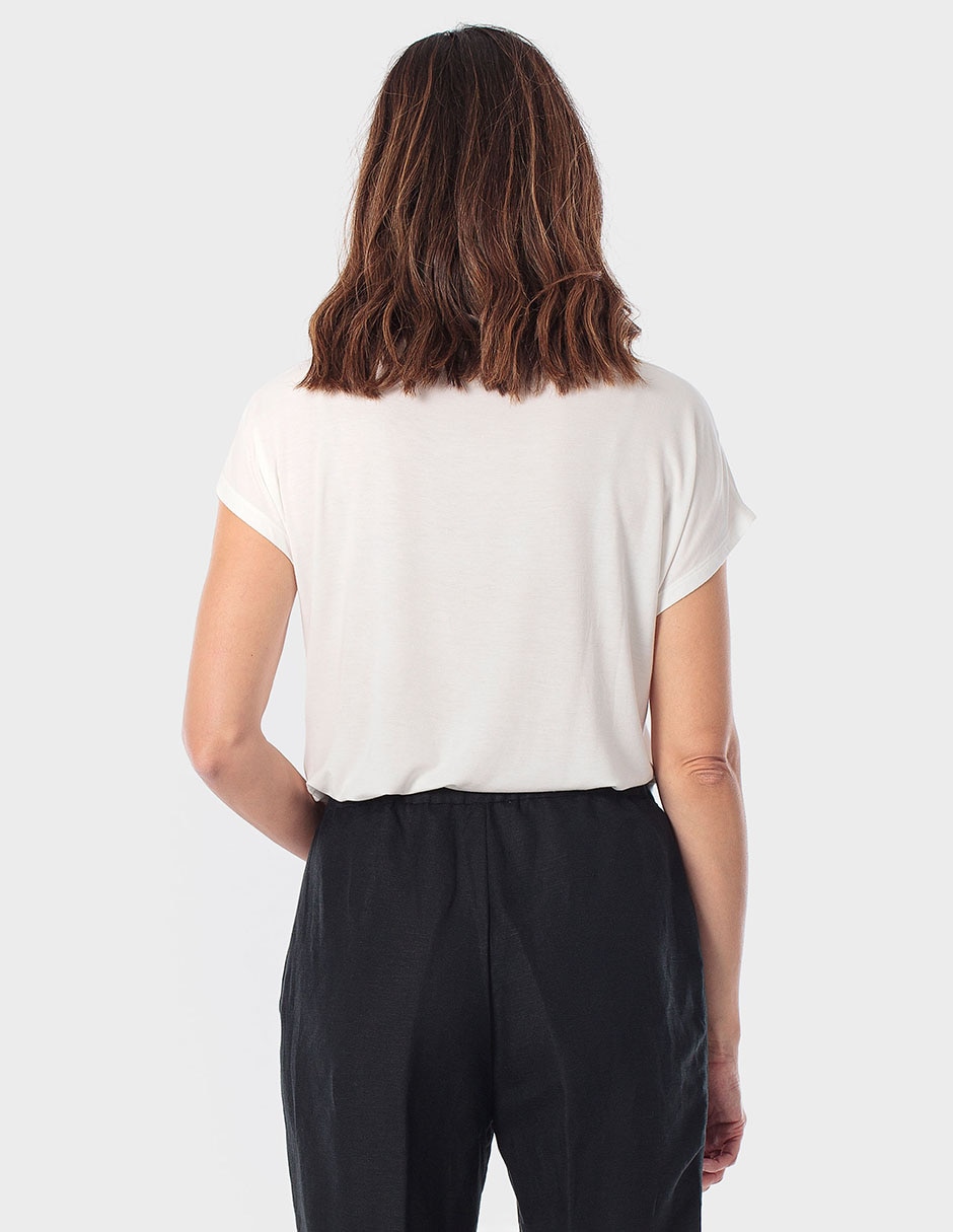 Playera manga corta cuello redondo para mujer 2