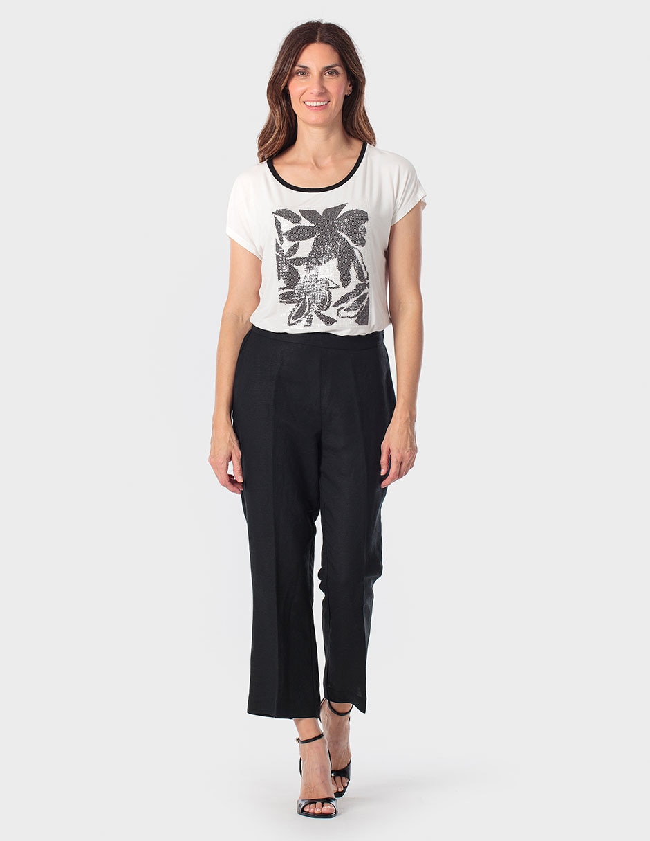 Playera manga corta cuello redondo para mujer 3