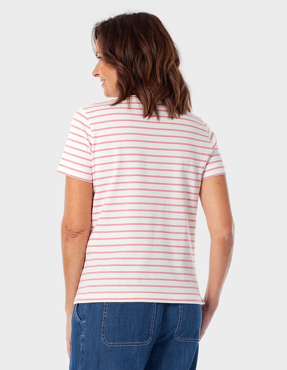 Playera manga corta cuello redondo para mujer 2