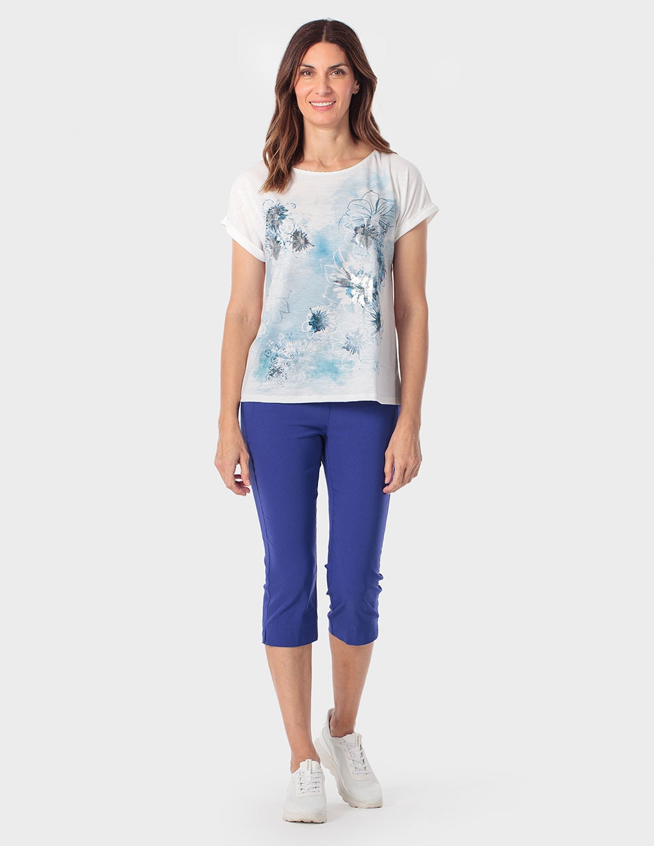 Playera manga corta cuello redondo para mujer 3