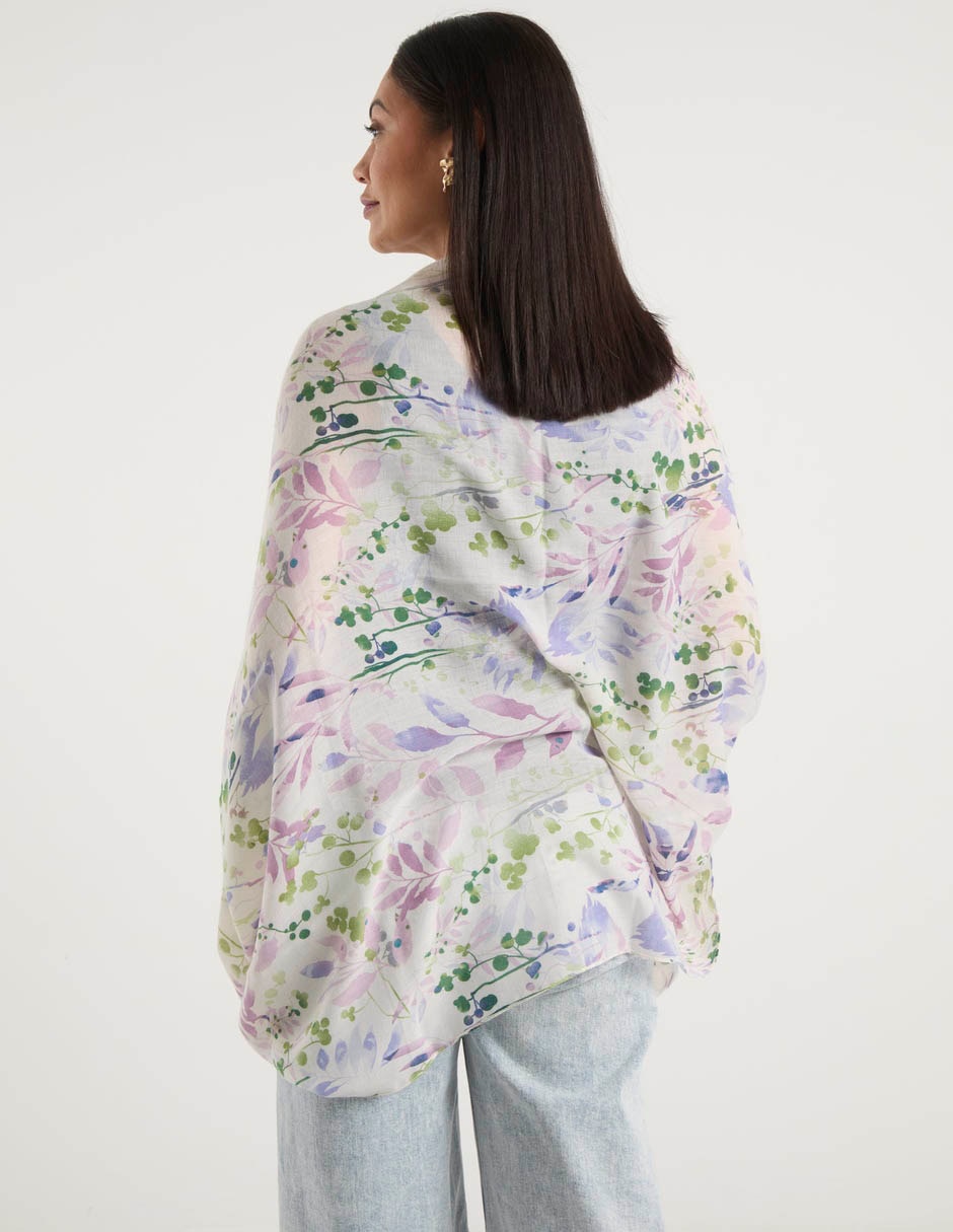 Pashmina con estampado floral para mujer 6