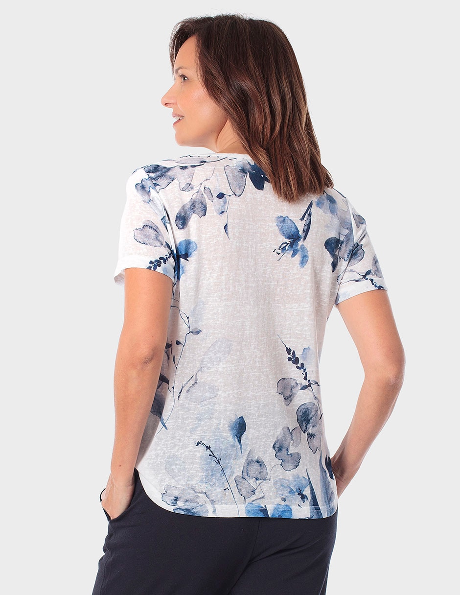 Playera manga corta cuello redondo para mujer 2