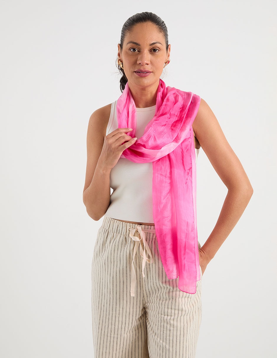 Pashmina con estampado a cuadros para mujer
