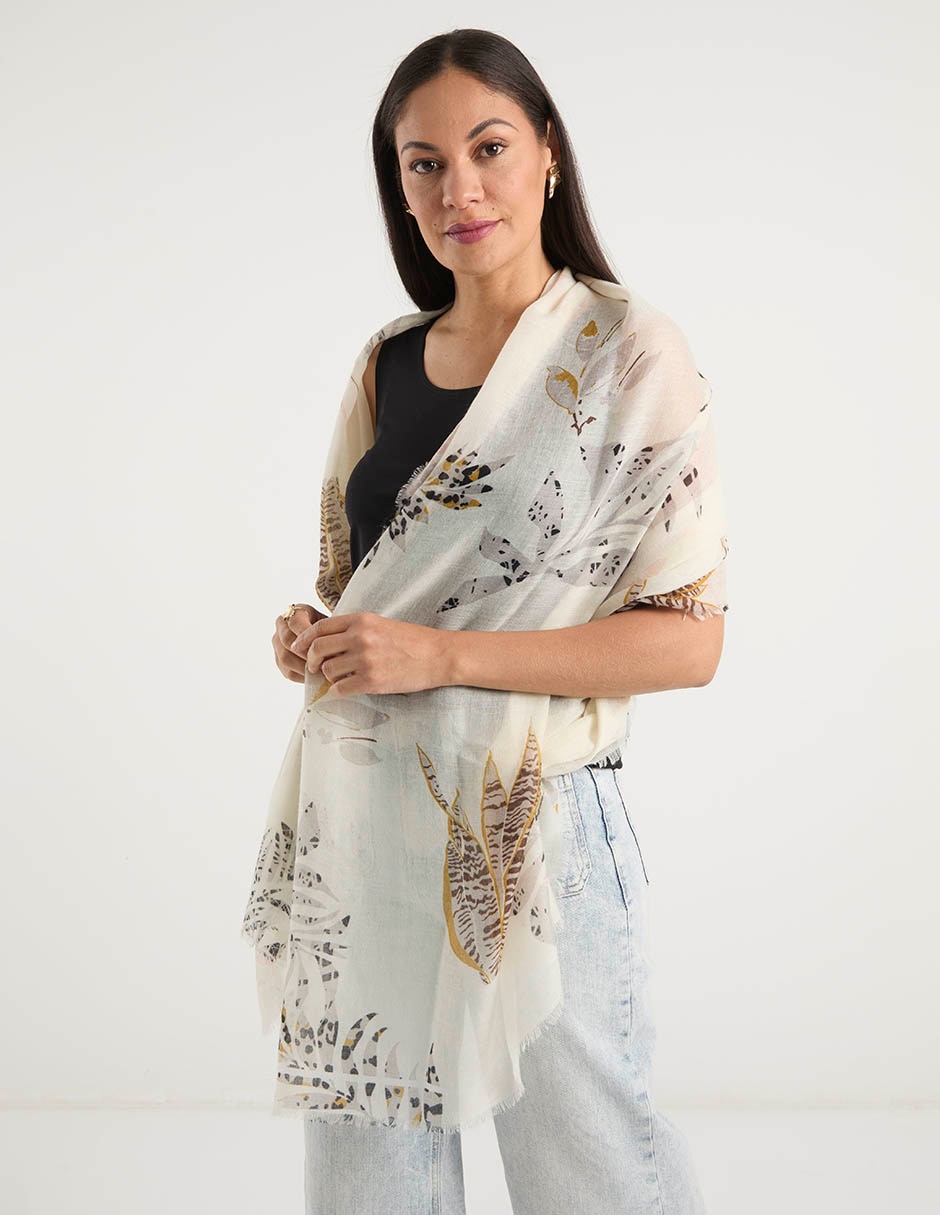 Pashmina con estampado floral para mujer 2