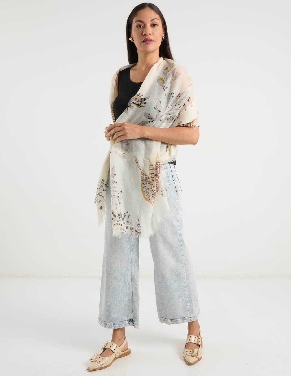 Pashmina con estampado floral para mujer 3