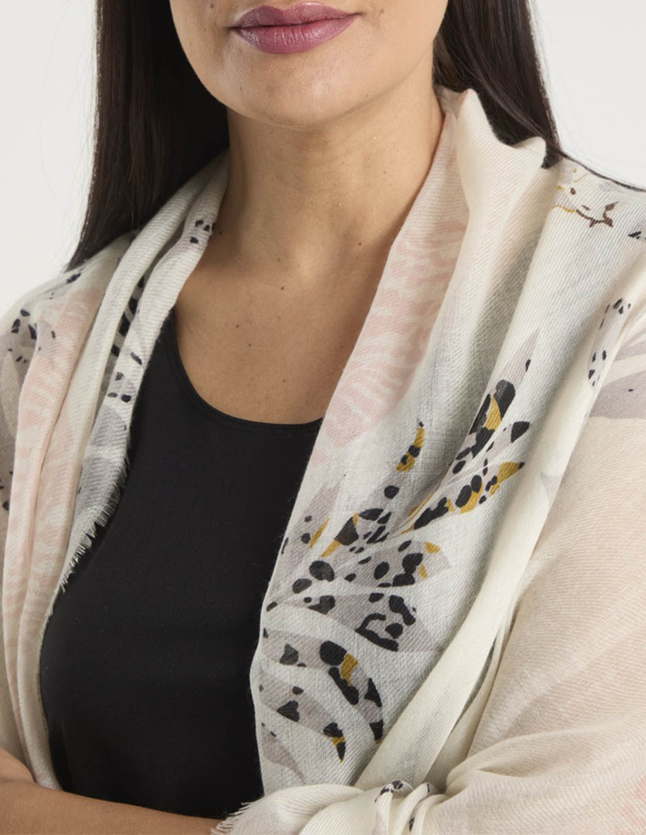 Pashmina con estampado floral para mujer 4