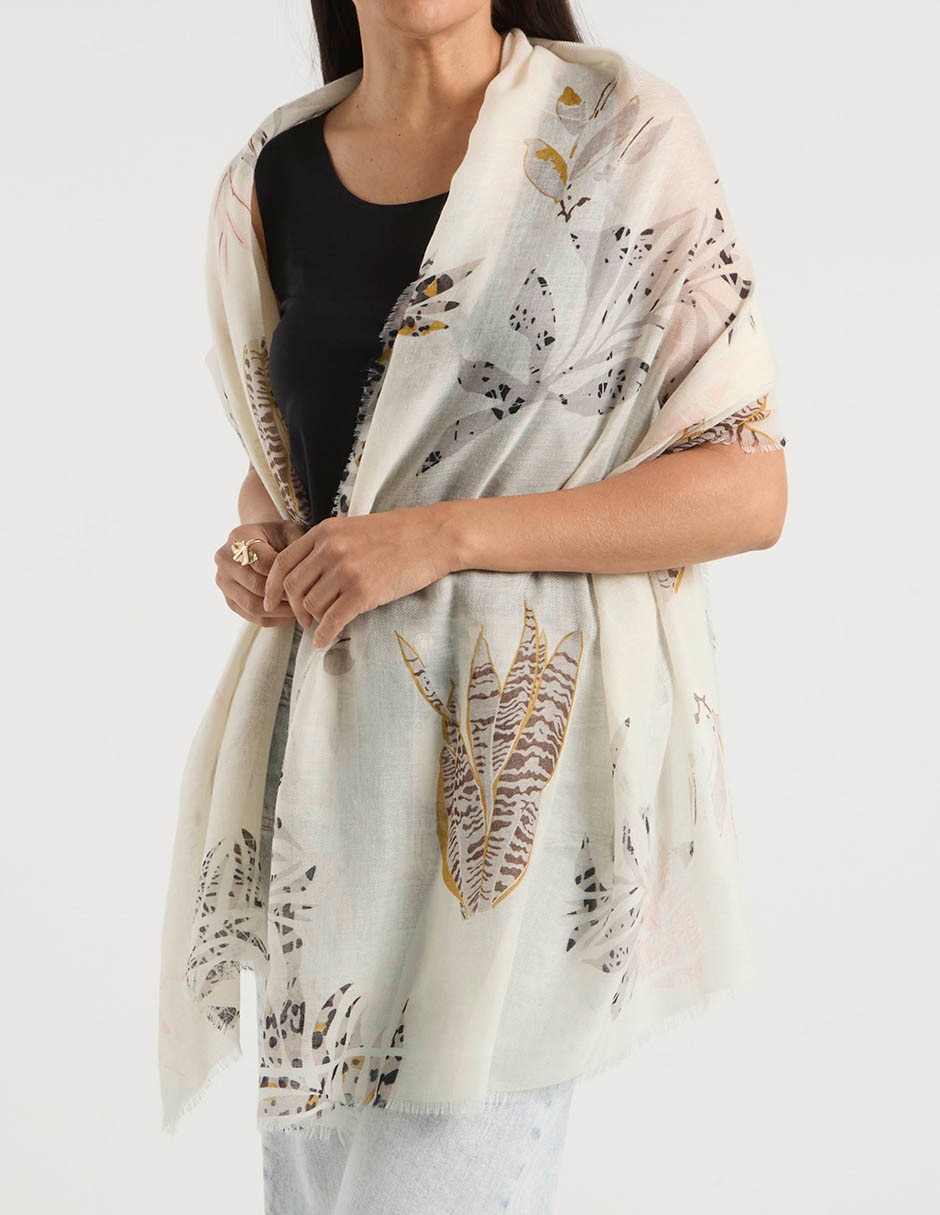 Pashmina con estampado floral para mujer 5