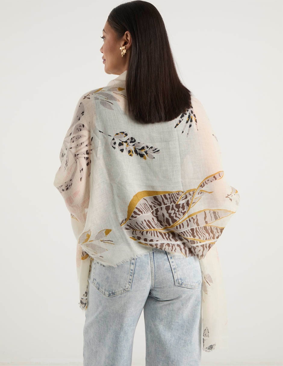 Pashmina con estampado floral para mujer 6