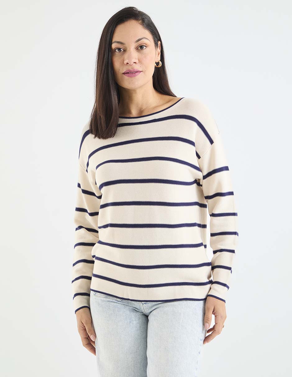 Suéter cuello redondo para mujer