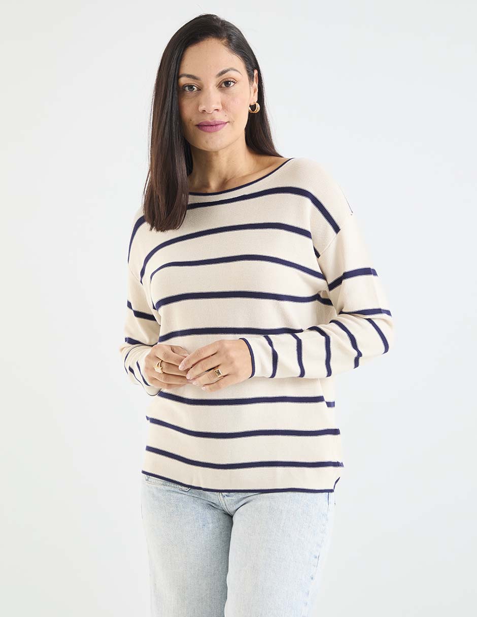 Suéter cuello redondo para mujer 2