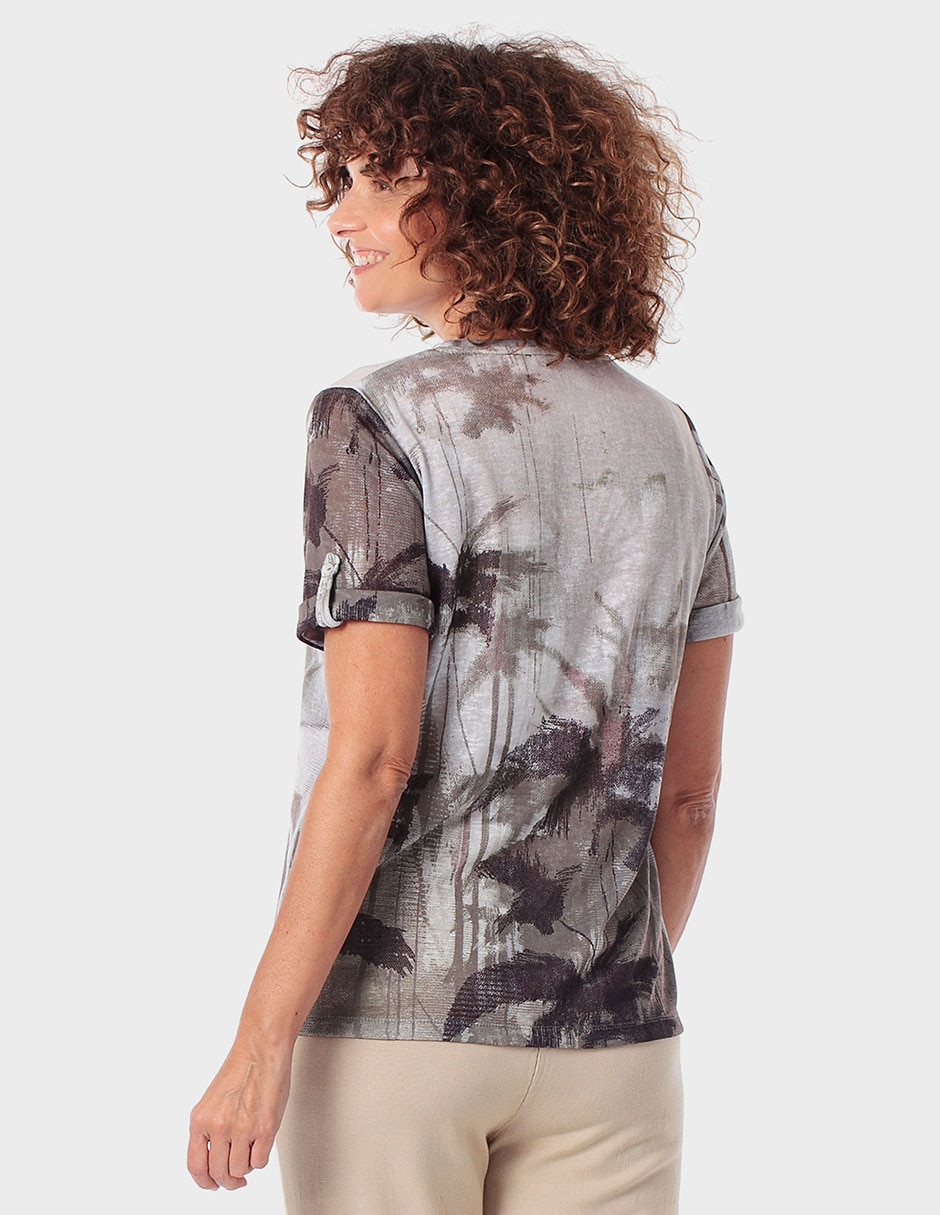 Playera manga corta cuello redondo para mujer 2