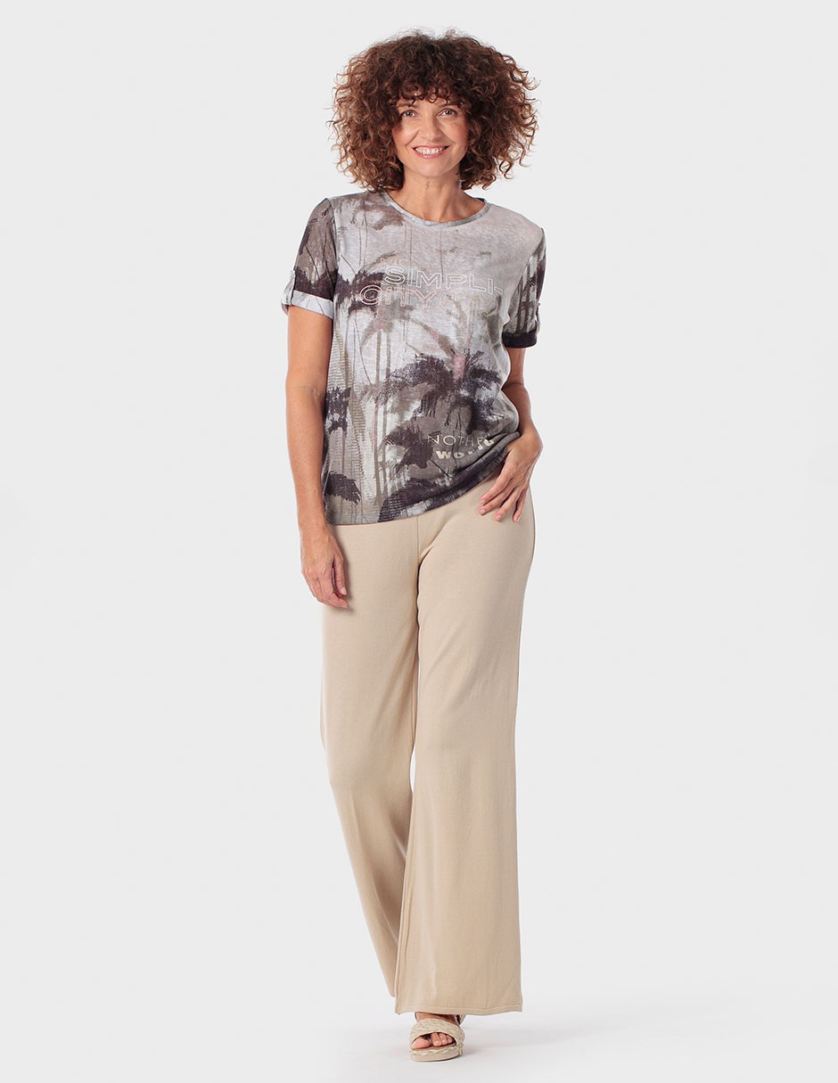 Playera manga corta cuello redondo para mujer 3