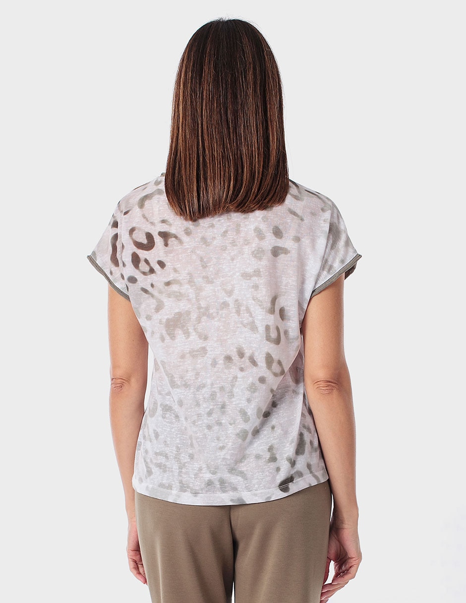 Playera manga corta cuello redondo para mujer 2