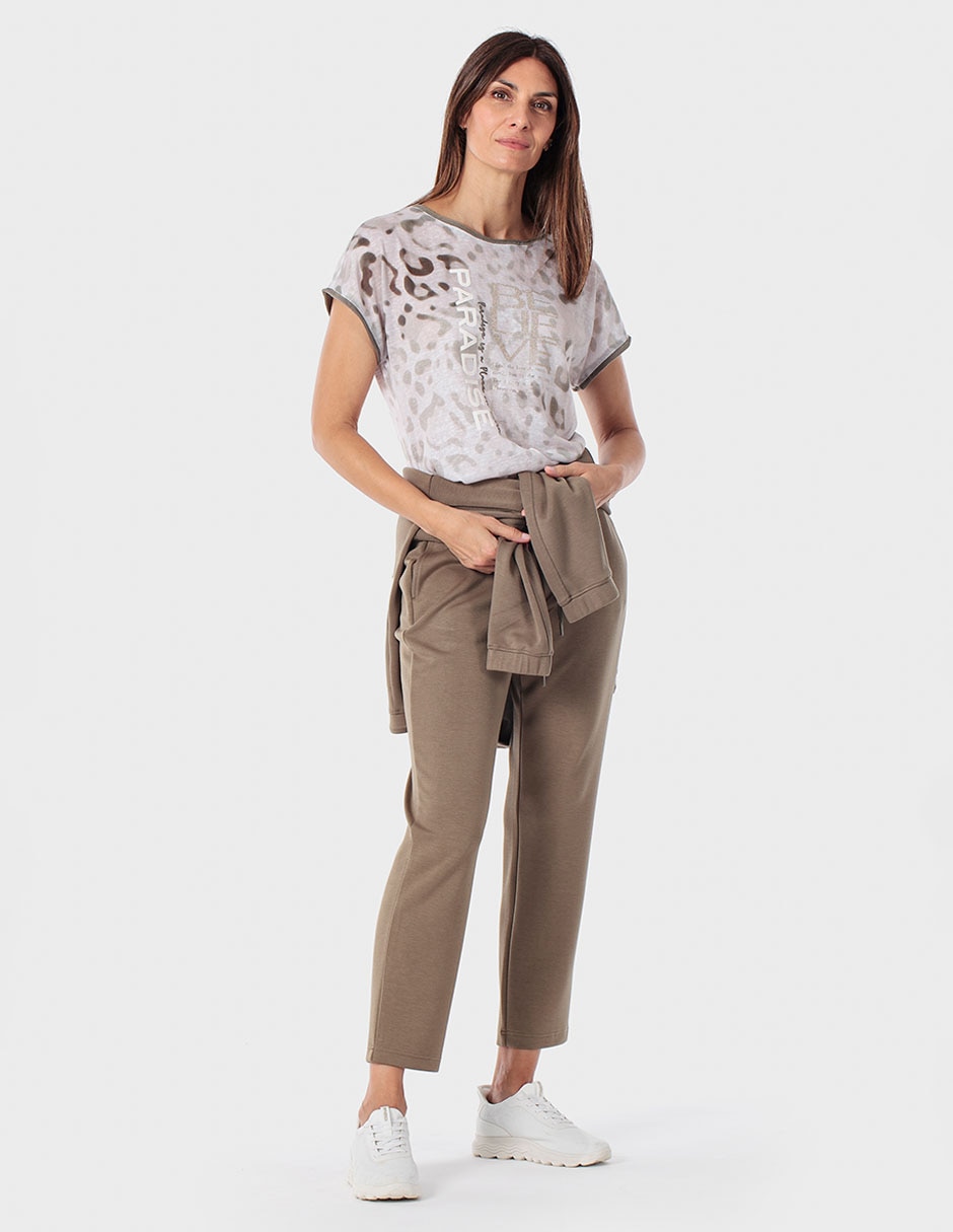 Playera manga corta cuello redondo para mujer 3