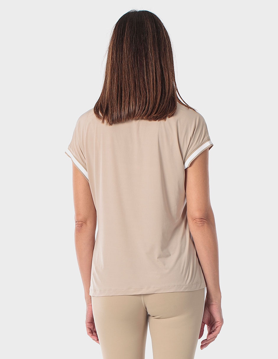 Playera manga corta cuello redondo para mujer 2
