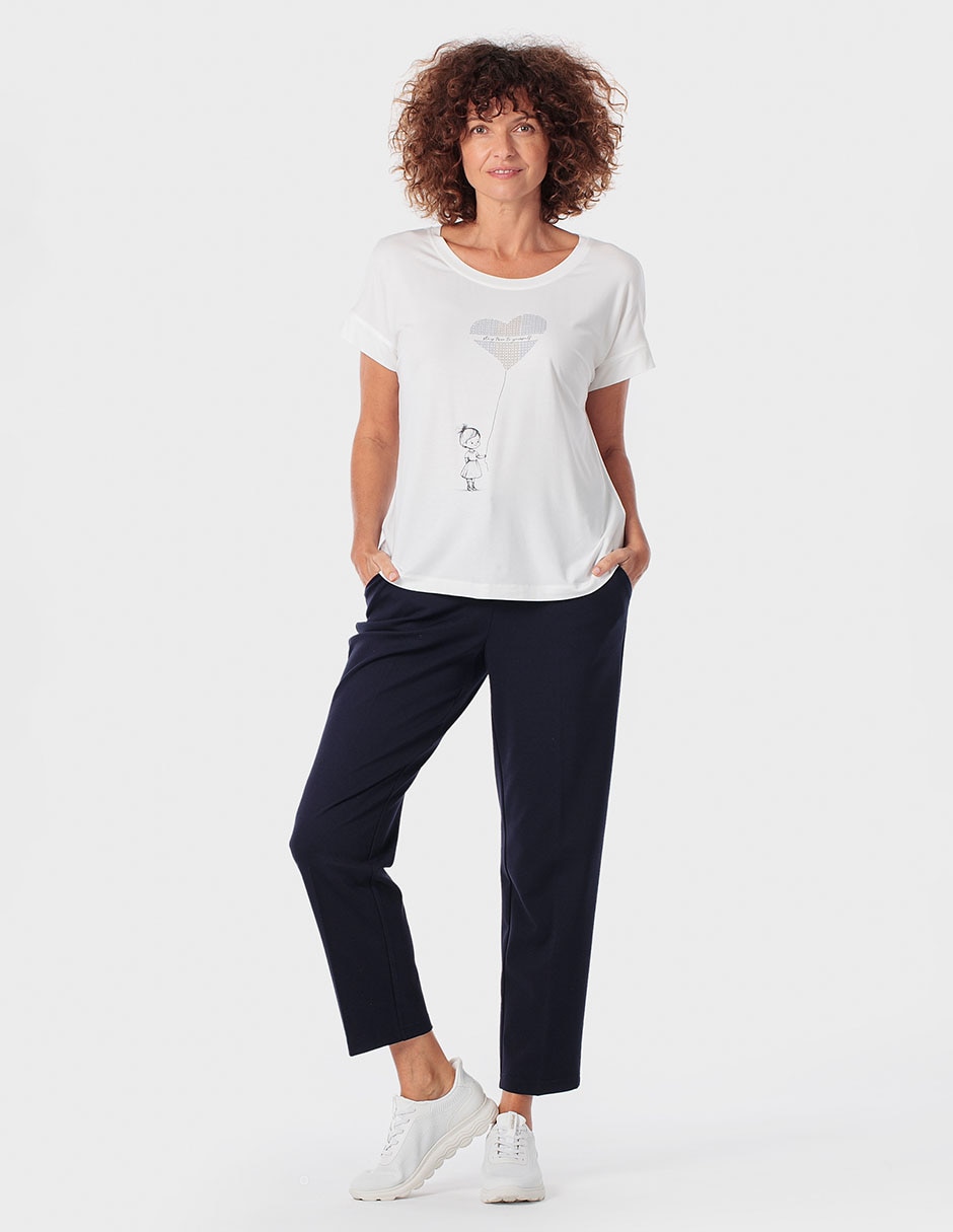 Playera manga corta cuello redondo para mujer 3