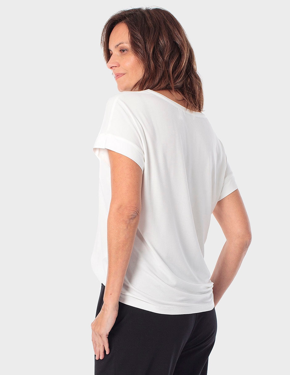 Playera manga corta cuello redondo para mujer 2