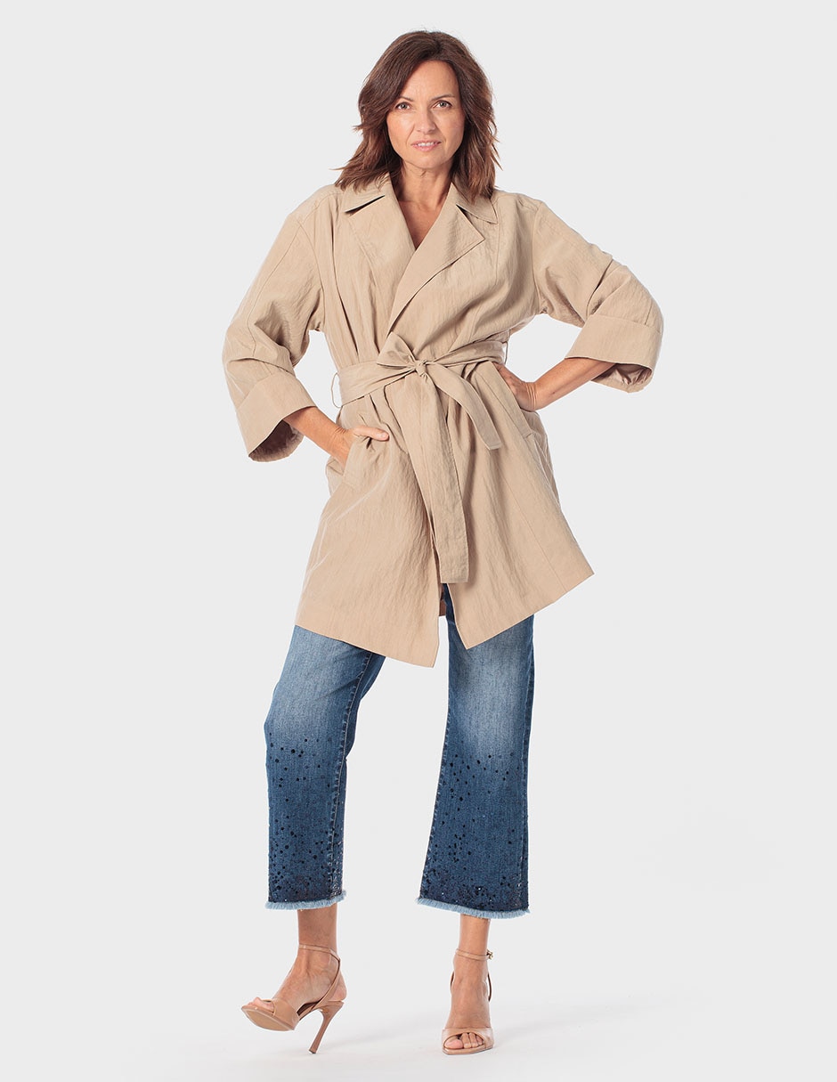 Gabardina con bolsillos para mujer 3