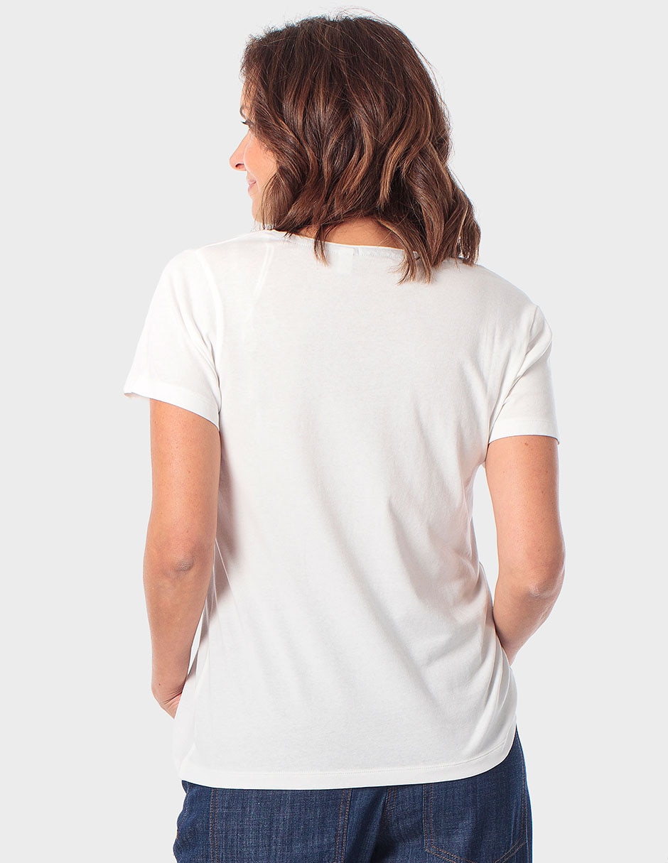 Playera manga corta cuello redondo para mujer 2
