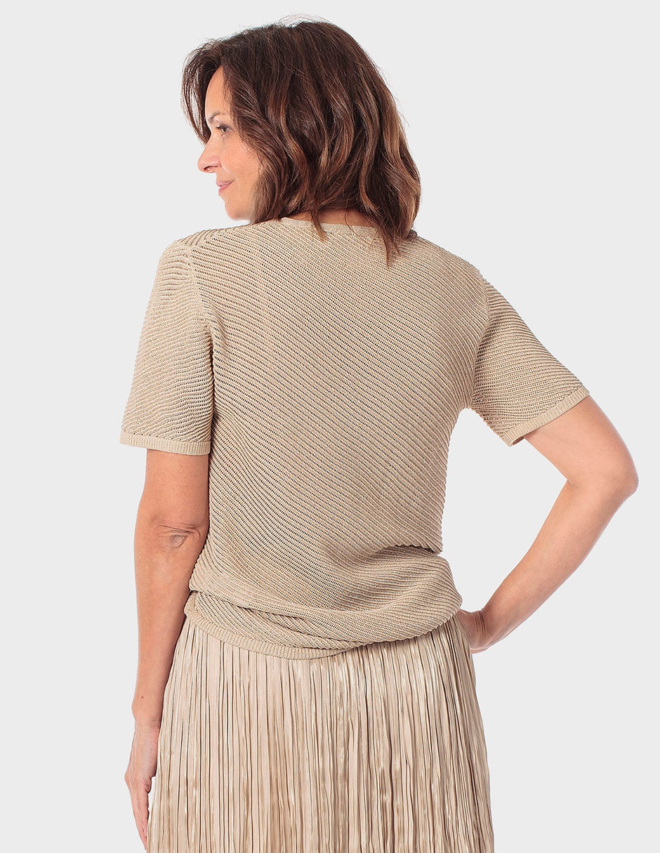 Suéter cuello V para mujer 2