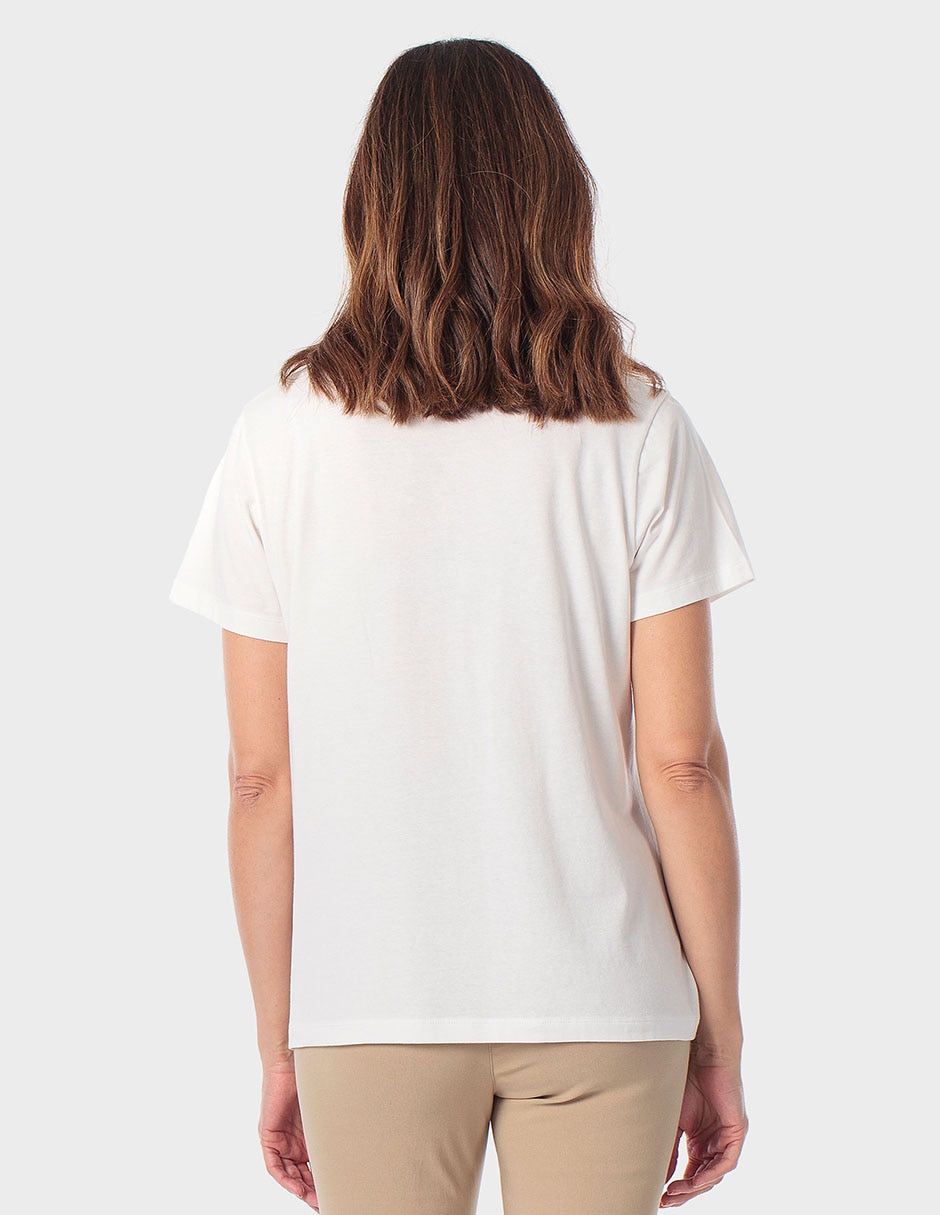 Playera manga corta cuello redondo para mujer 2
