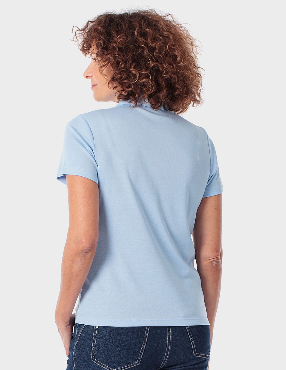 Playera manga corta cuello polo para mujer 2