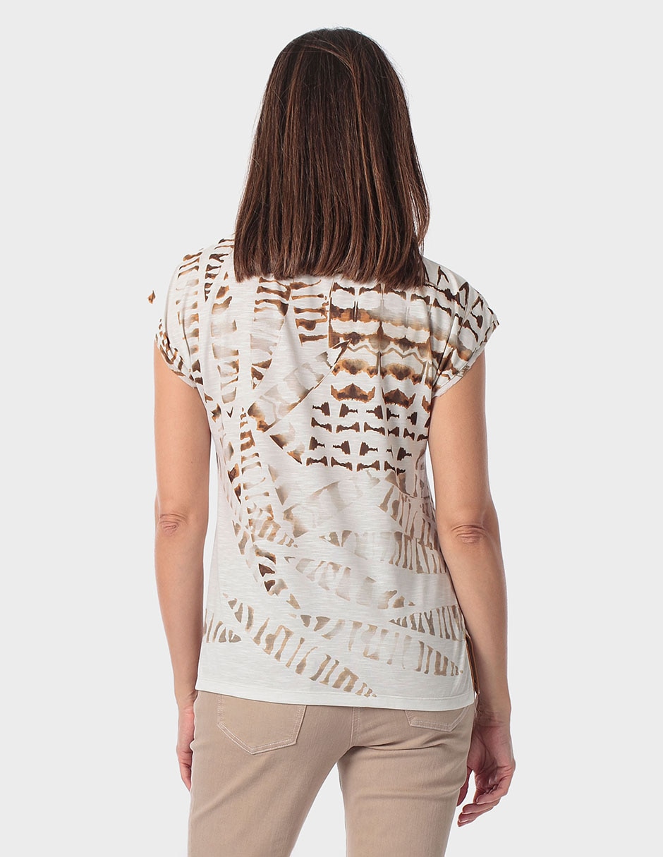 Playera manga corta cuello redondo para mujer 2