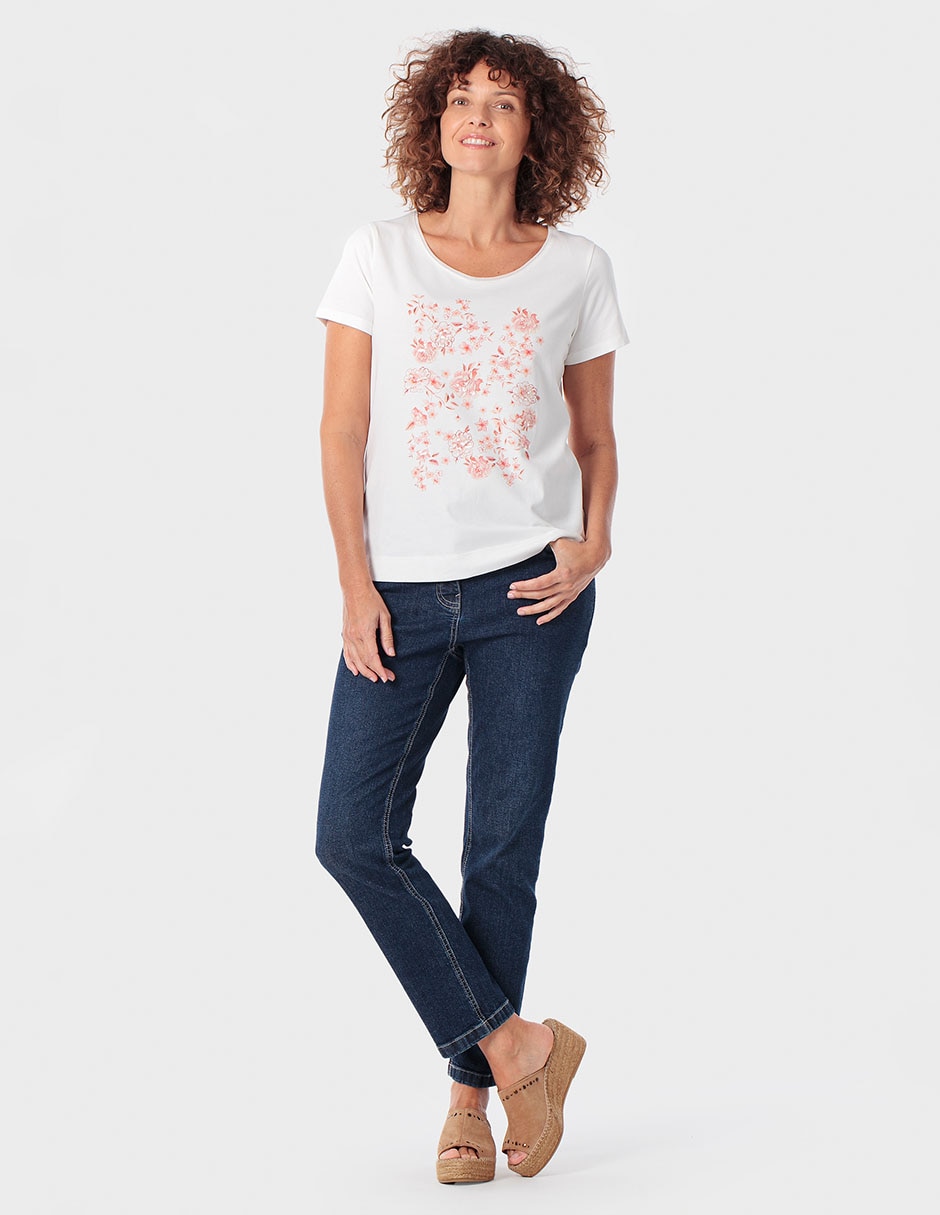 Playera manga corta cuello redondo para mujer 3