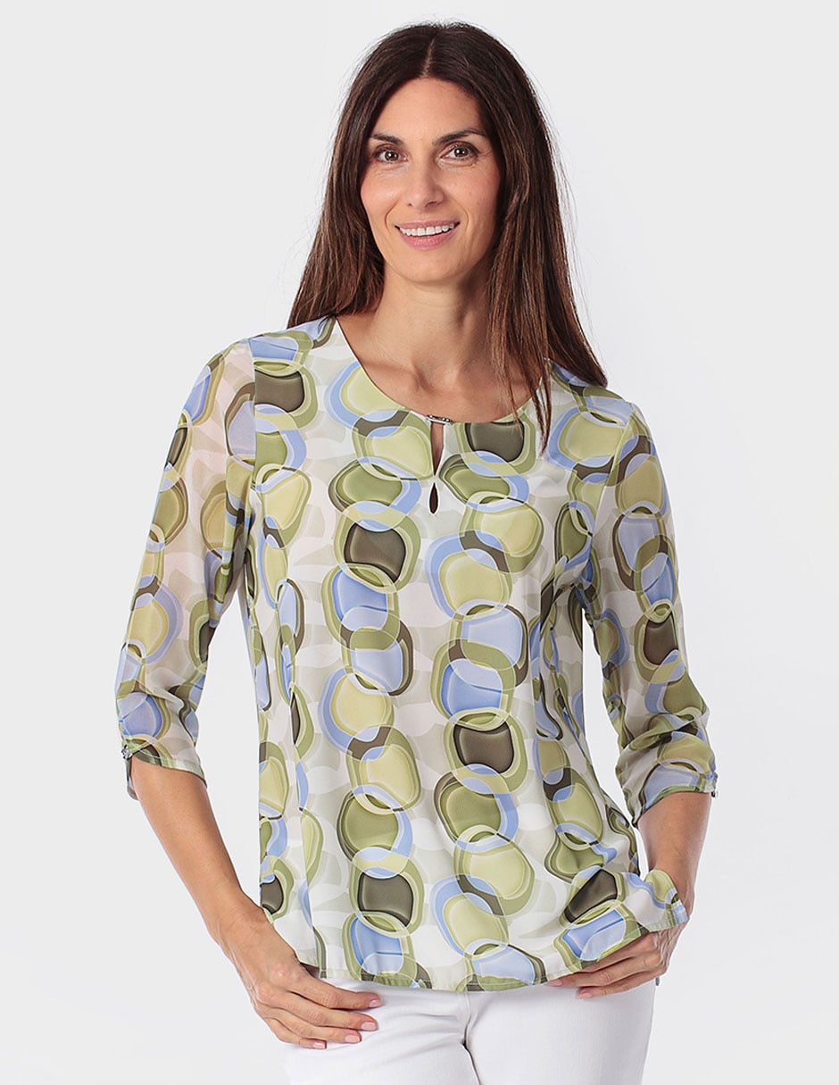 Blusa manga 3/4 para mujer