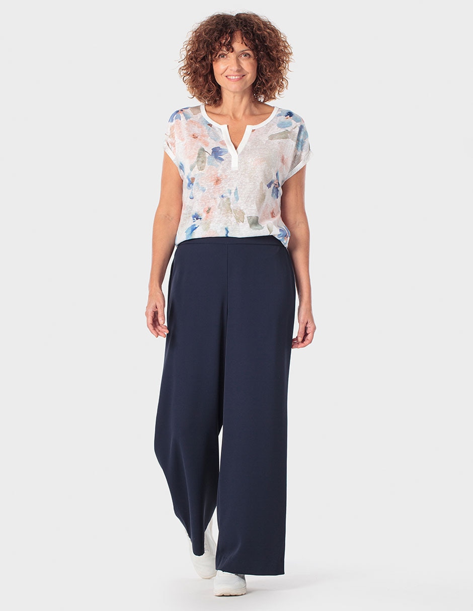 Blusa manga corta cuello V para mujer 3
