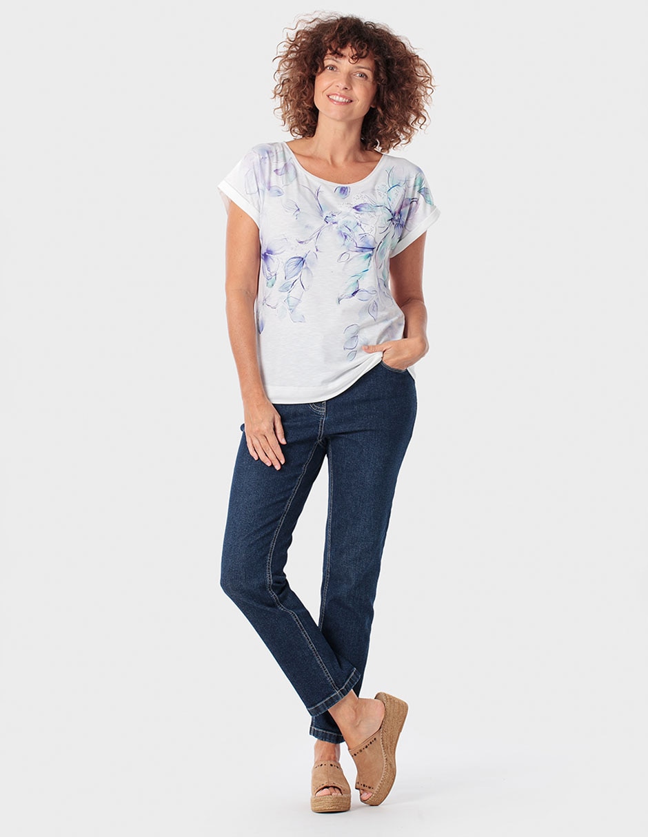 Playera manga corta cuello redondo para mujer 3