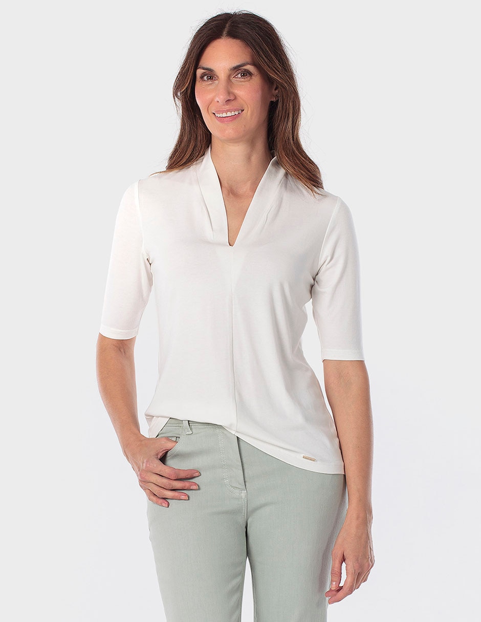 Blusa manga corta para mujer