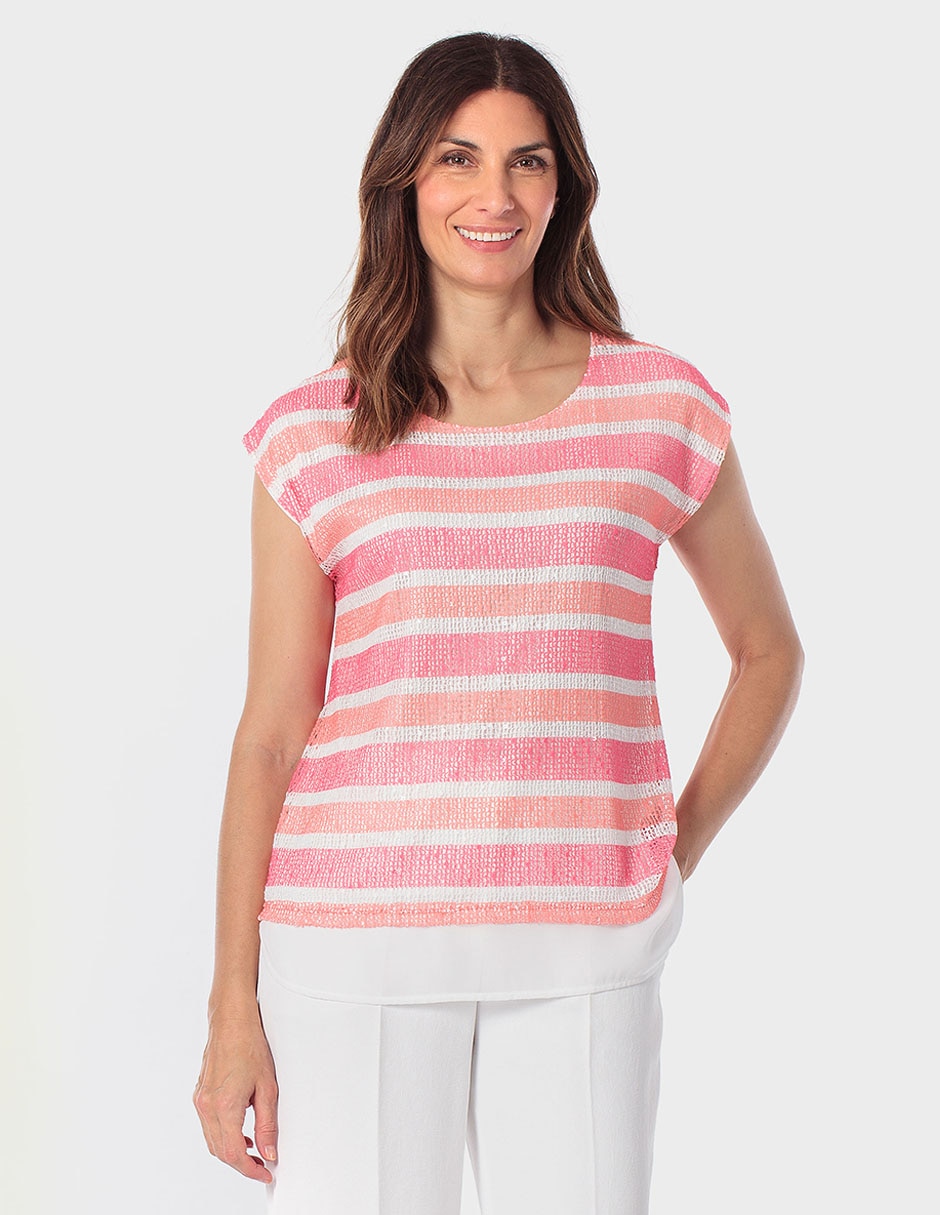 Blusa manga corta para mujer