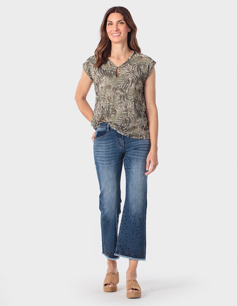 Blusa manga corta para mujer 5