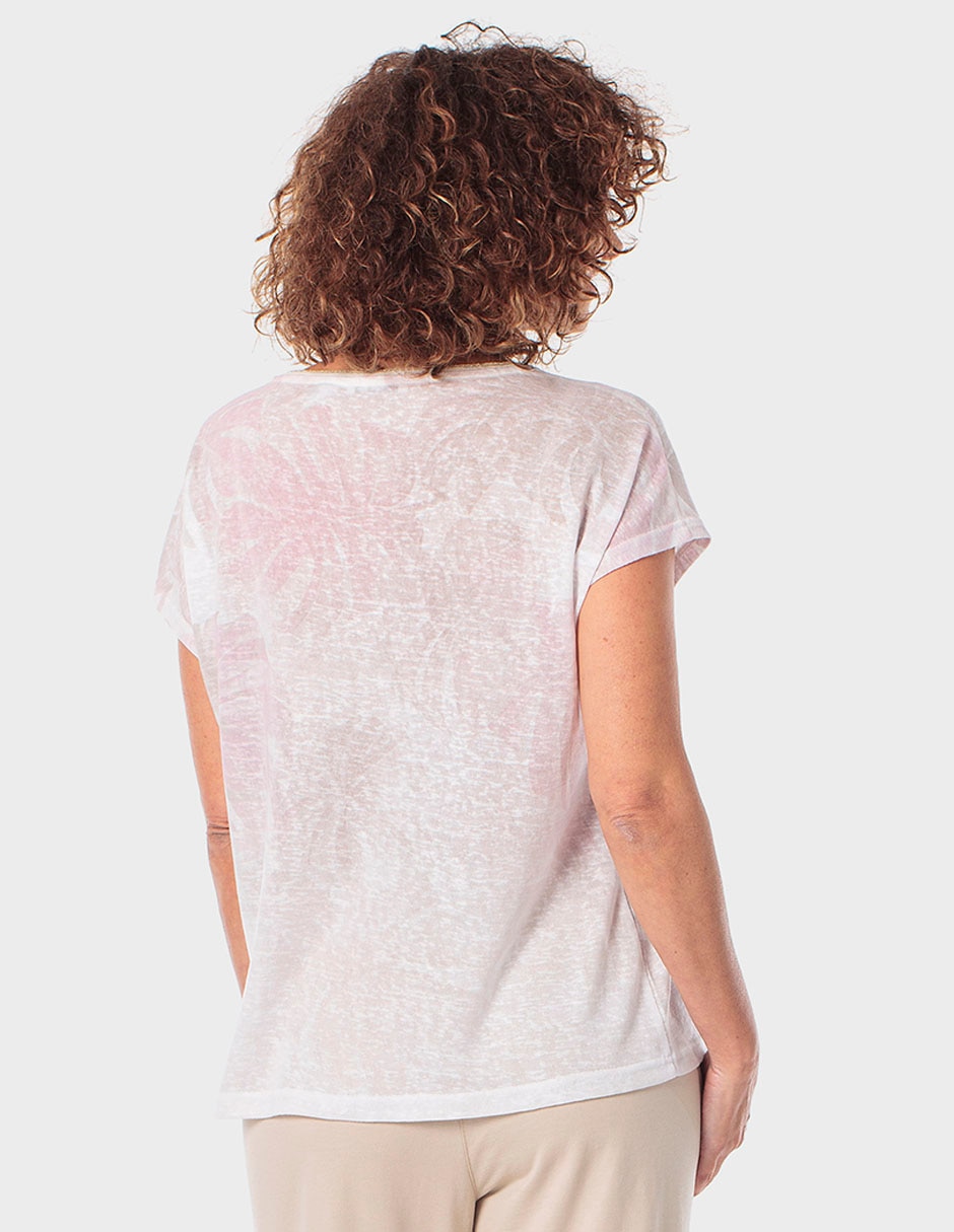Playera manga corta cuello redondo para mujer 2